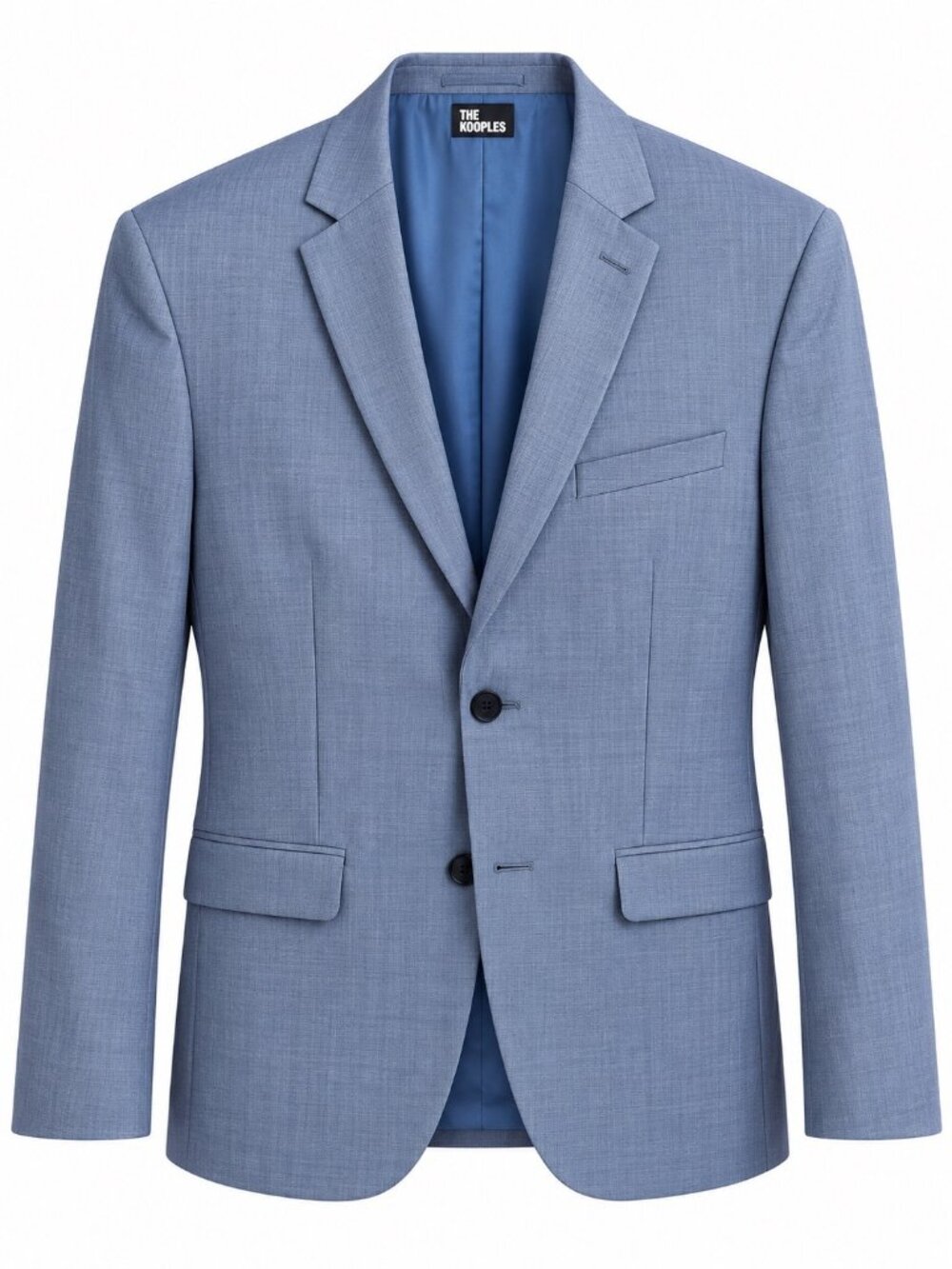 The Kooples Mens Light Blue Wool Suit Blazer 2-Button Slim Fit